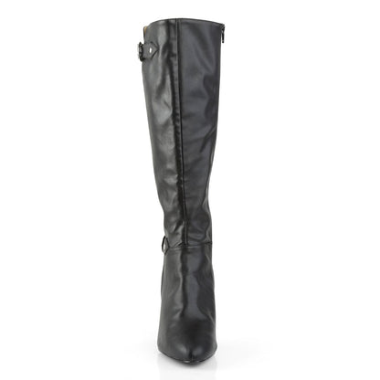 DREAM-2030 Black Faux Leather Pleaser Pink Label