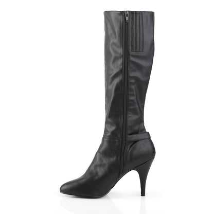 DREAM-2030 Black Faux Leather Pleaser Pink Label