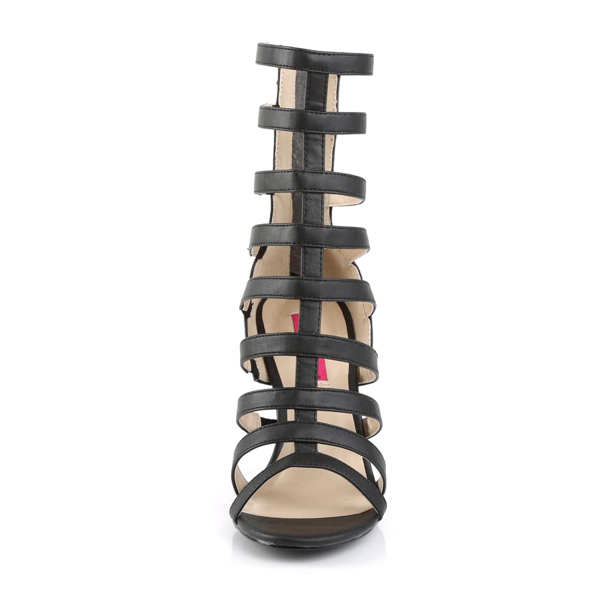 DREAM-438 Black Faux Leather Pleaser Pink Label