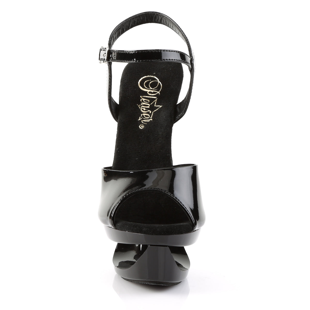 ECLIPSE-609 Black Patent Platform Sandal Pleaser