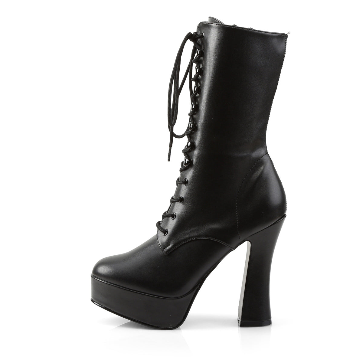 ELECTRA-1020 Black Faux Leather Ankle Boot Pleaser