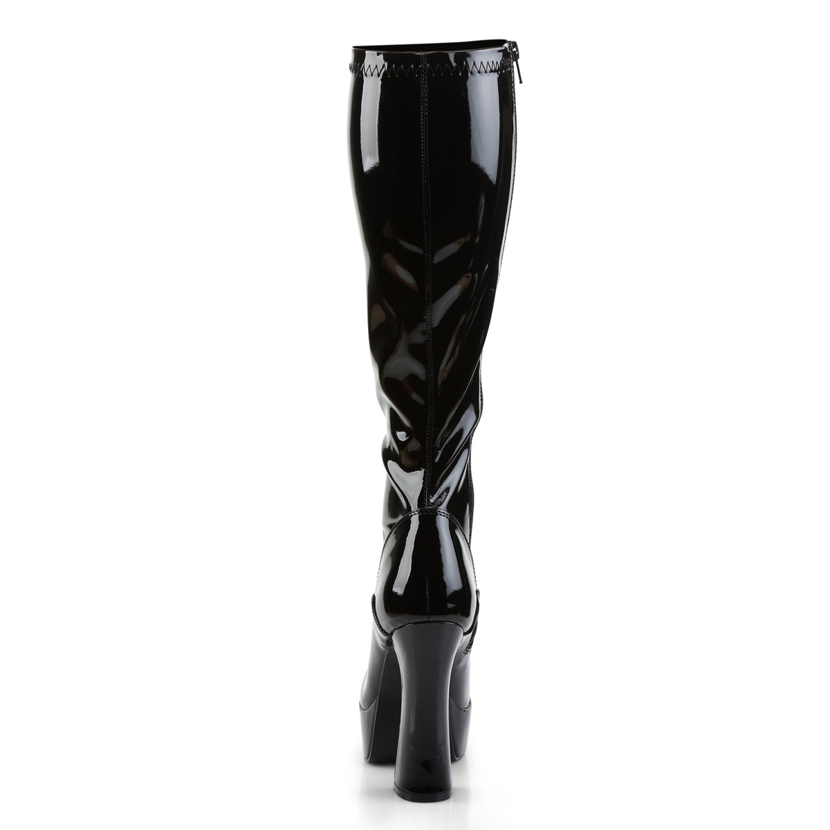 ELECTRA-2000Z Black Stretch Patent Knee Boot Pleaser