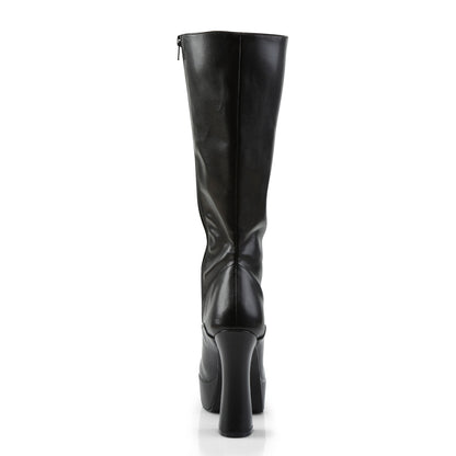 ELECTRA-2020 Black Faux Leather Knee Boot Pleaser