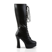 ELECTRA-2020 Black Faux Leather Knee Boot Pleaser US Size (Women's): 6