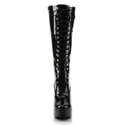 ELECTRA-2020 Black Patent Knee Boot Pleaser US Size (Women's): 6