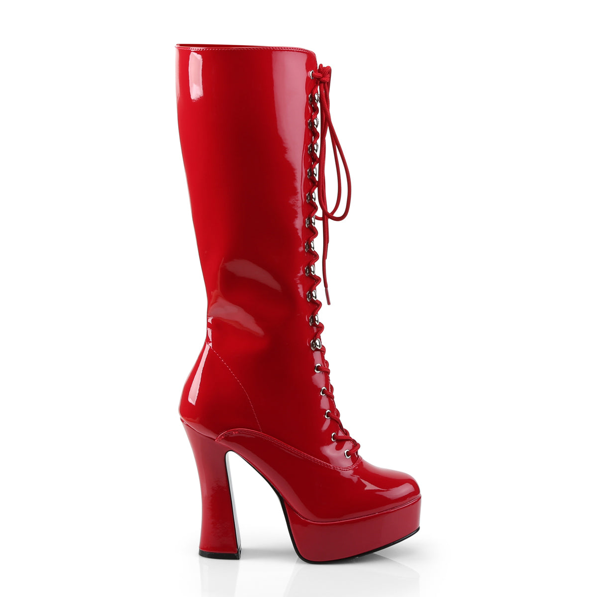 ELECTRA-2020 Red Patent Knee Boot Pleaser