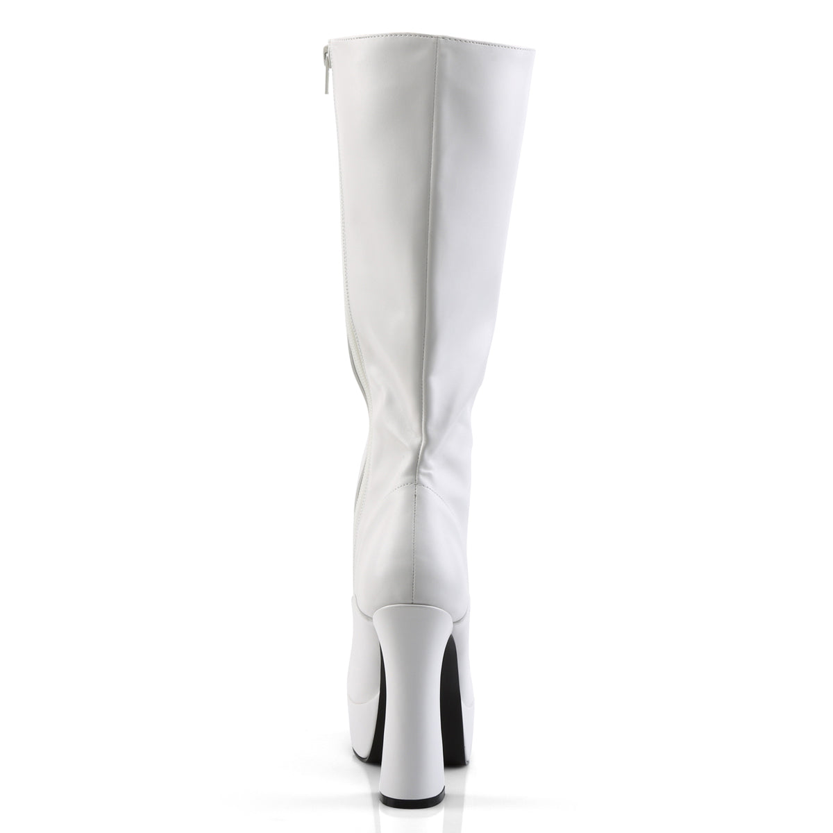 ELECTRA-2020 White Faux Leather Knee Boot Pleaser
