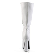 ELECTRA-2020 White Faux Leather Knee Boot Pleaser US Size (Women's): 6
