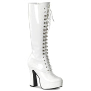 ELECTRA-2020 White Patent Knee Boot Pleaser US Size (Women's): 6