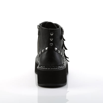 EMILY-315 Black Vegan Leather Ankle Boot Demonia