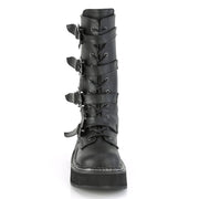 EMILY-322 Black Vegan Leather Mid-Calf Boot Demonia US Size (Women's): 6