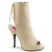 EVE-102 Cream Faux Leather SALE Pleaser Pink Label US Size (Women's): 9