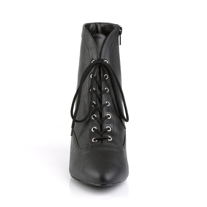 FAB-1005 Black Faux Leather Pleaser Pink Label
