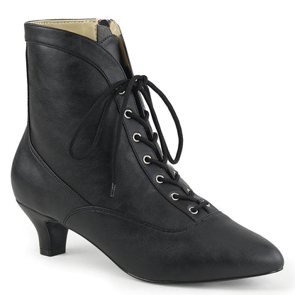 FAB-1005 Black Faux Leather Pleaser Pink Label