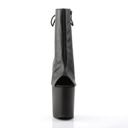 FLAMINGO-1018 Black Faux Leather/Black Matte Ankle Boot Pleaser US Size (Women's): 5