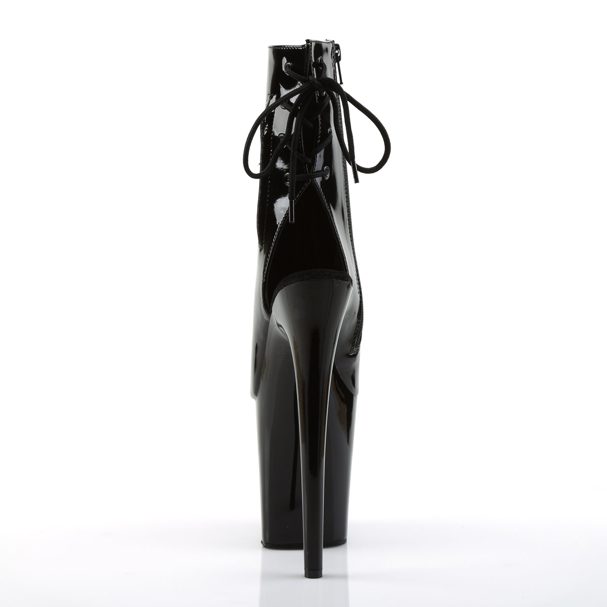 FLAMINGO-1018 Black Patent Ankle Boot Pleaser