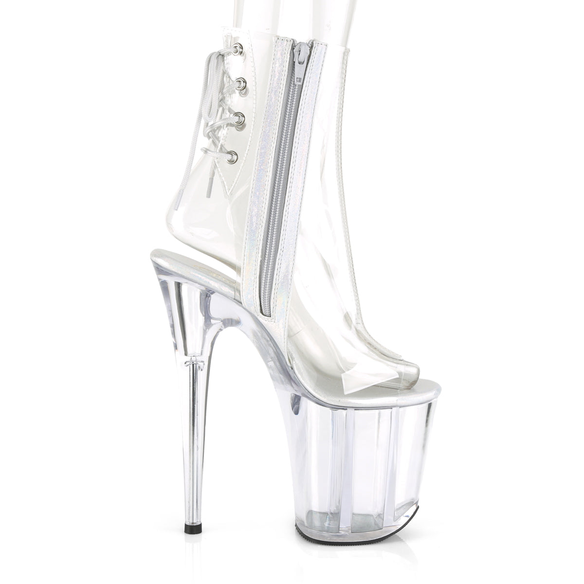 FLAMINGO-1018C Clear Ankle Boot Pleaser
