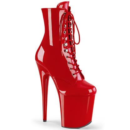 FLAMINGO-1020 Red Patent Ankle Boot Pleaser