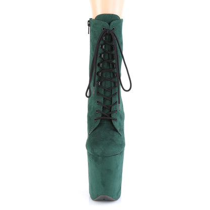 FLAMINGO-1020FS Emerald Green FauxSuede/Emerald Green Faux Suede Ankle Boot Pleaser
