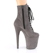 FLAMINGO-1020FS Grey Faux Suede/Grey Faux Suede Ankle Boot Pleaser US Size (Women's): 5