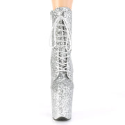 FLAMINGO-1020GWR Silver Glitter/Silver Glitter Ankle Boot Pleaser US Size (Women's): 5