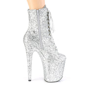 FLAMINGO-1020GWR Silver Glitter/Silver Glitter Ankle Boot Pleaser US Size (Women's): 5
