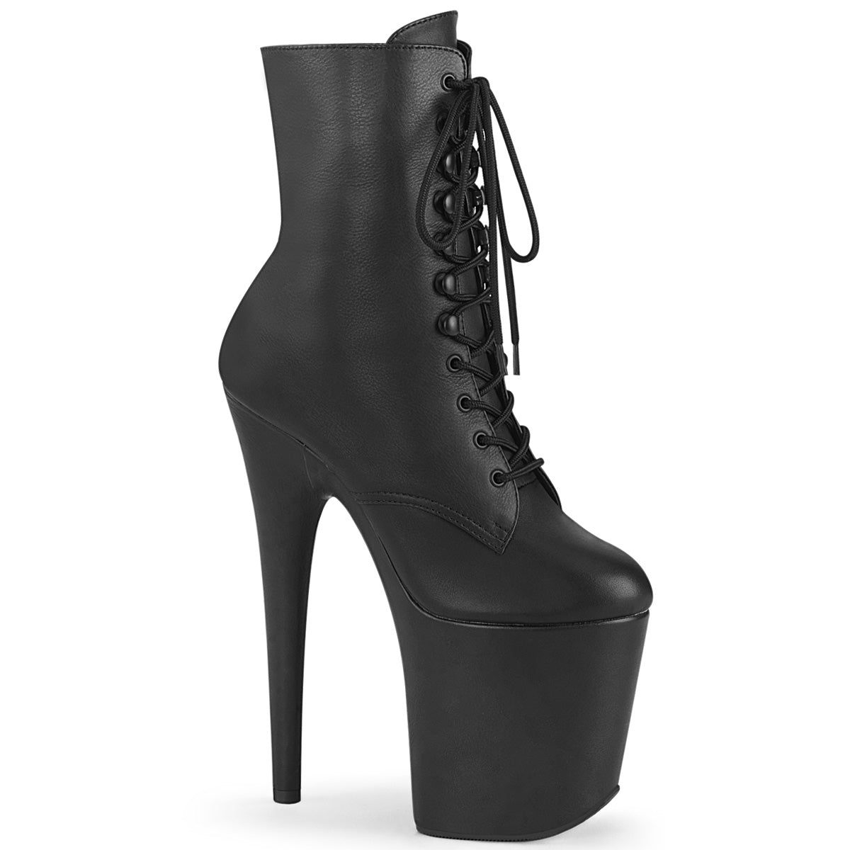 FLAMINGO-1020LWR Black Leather Ankle Boot Pleaser