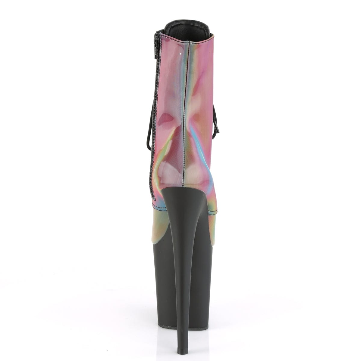FLAMINGO-1020REFL Rainbow Reflective/Black Matte Ankle Boot Pleaser US Size (Women's): 5