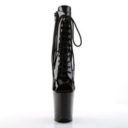 FLAMINGO-1021 Black Patent/Black Ankle Boot Pleaser US Size (Women's): 5