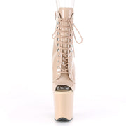 FLAMINGO-1021 Nude Patent/Nude Ankle Boot Pleaser US Size (Women's): 5