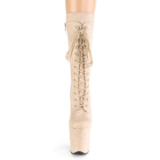FLAMINGO-1050FS Beige Faux Suede/Beige Faux Suede Mid-Calf Boot Pleaser US Size (Women's): 5