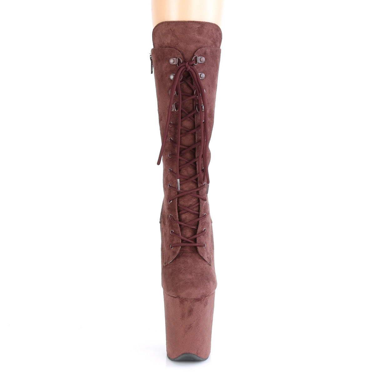 FLAMINGO-1050FS Brown Faux Suede Mid-Calf Boot Pleaser