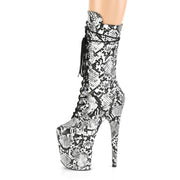 FLAMINGO-1050SP Black-White Snake Print/Black-White Snake Print Mid-Calf Boot Pleaser US Size (Women's): 5