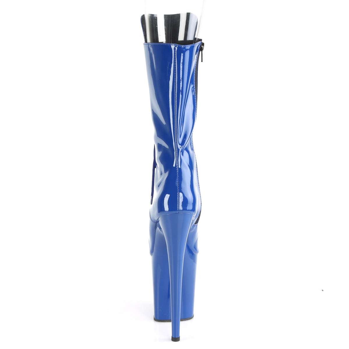 FLAMINGO-1051 Royal Blue Patent Mid-Calf Boot Pleaser