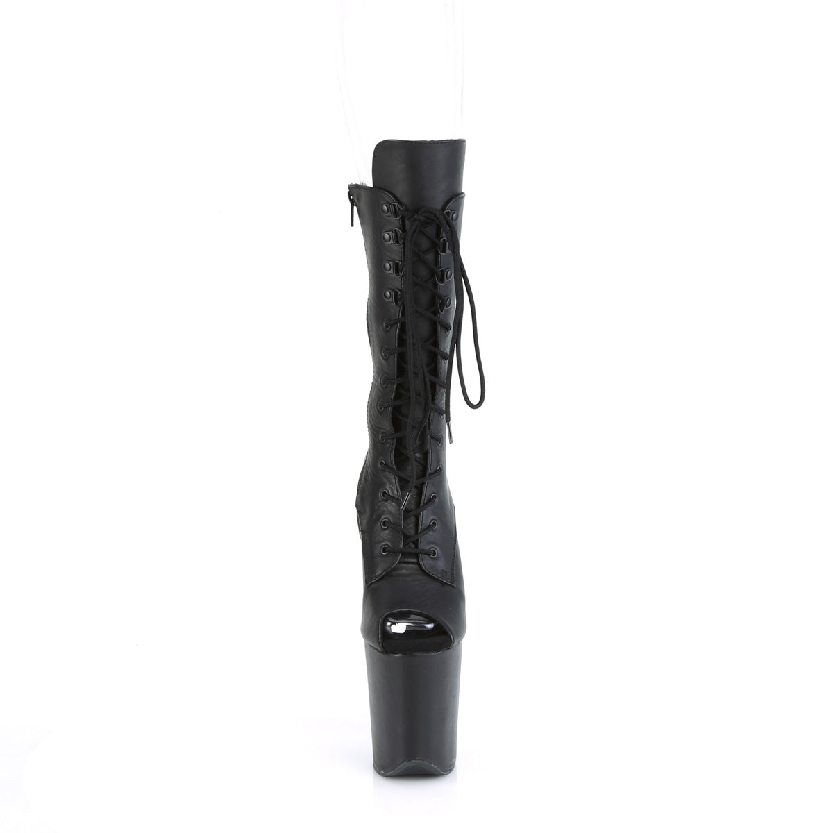 FLAMINGO-1051LWR Black Leather Mid-Calf Boot Pleaser