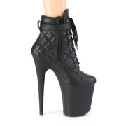 FLAMINGO-800-05 Black Faux Leather/Black Matte Ankle Boot Pleaser US Size (Women's): 5