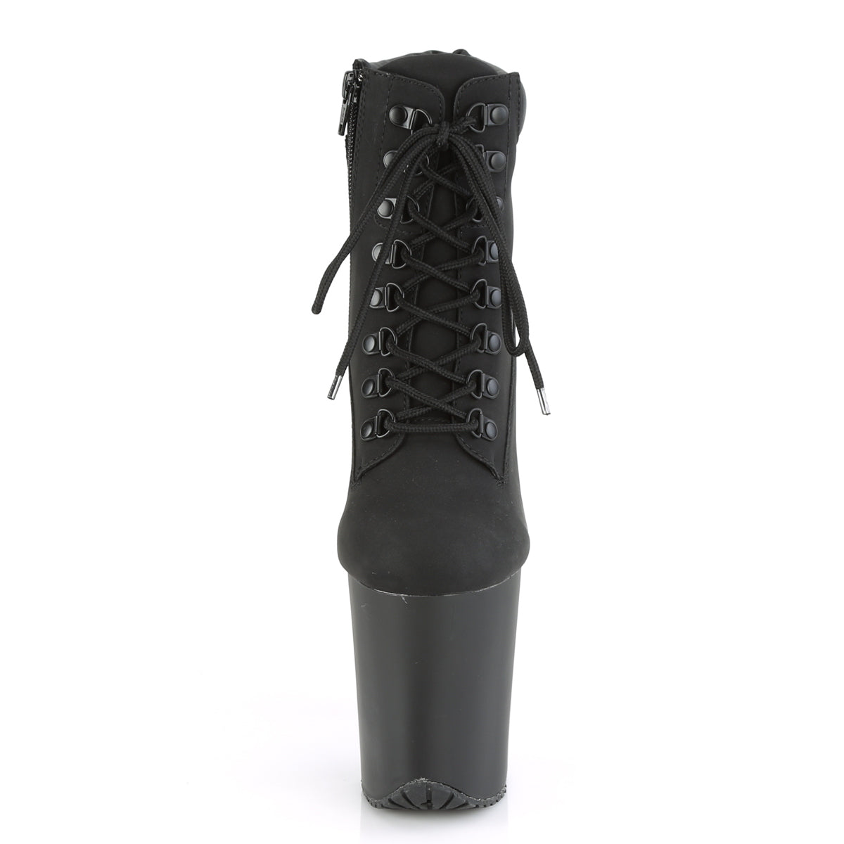FLAMINGO-800TL-02 Black Nubuck Faux Leather Boot Pleaser
