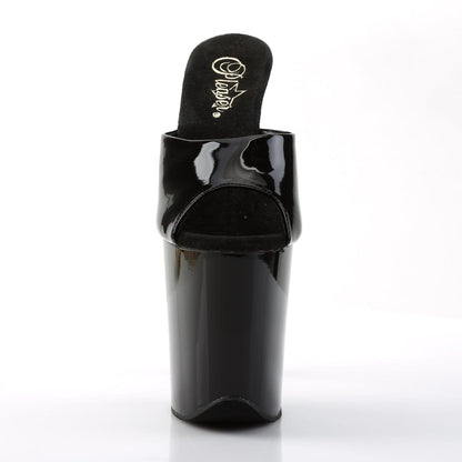 FLAMINGO-801 Black Patent Slide Pleaser
