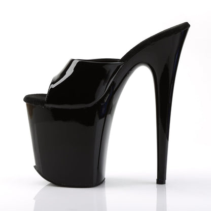 FLAMINGO-801 Black Patent Slide Pleaser