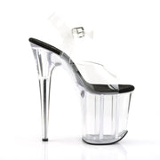 FLAMINGO-808 Clear-Black/Clear Platform Sandal Pleaser US Size (Women's): 5