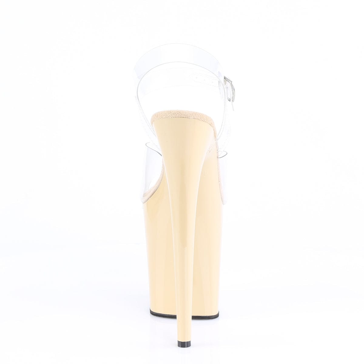 FLAMINGO-808 Clear/Cream Platform Sandal Pleaser US Size (Women's): 5