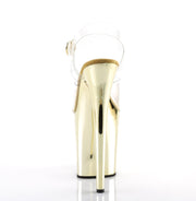 FLAMINGO-808 Clear/Gold Chrome Platform Sandal Pleaser US Size (Women's): 5