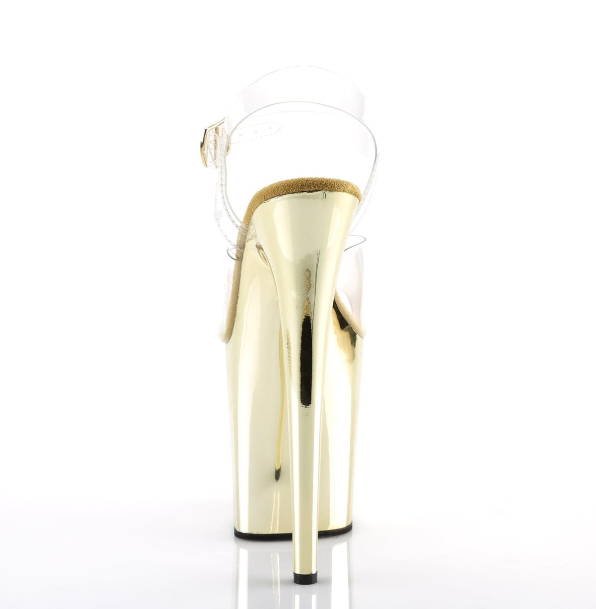 FLAMINGO-808 Clear/Gold Chrome Platform Sandal Pleaser US Size (Women's): 5