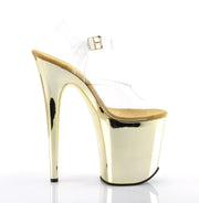 FLAMINGO-808 Clear/Gold Chrome Platform Sandal Pleaser US Size (Women's): 5