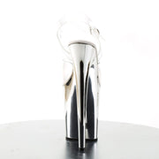 FLAMINGO-808 Clear/Silver Chrome Platform Sandal Pleaser US Size (Women's): 5