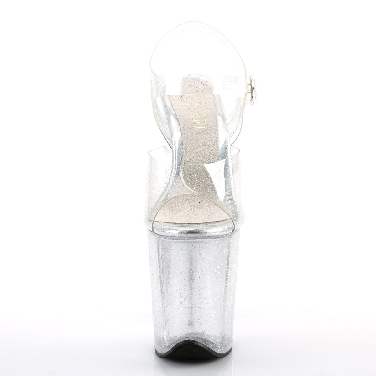 FLAMINGO-808MMG Clear Platform Sandal Pleaser