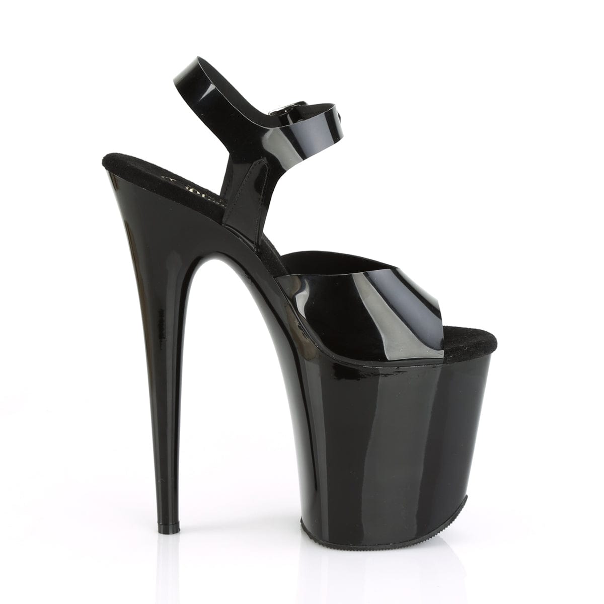 FLAMINGO-808N Black (Jelly-Like) TPU/Black Platform Sandal Pleaser