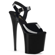 FLAMINGO-808N Black (Jelly-Like) TPU/Black Platform Sandal Pleaser US Size (Women's): 5