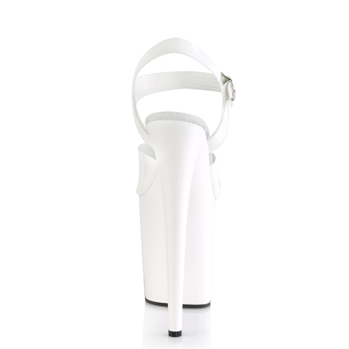 FLAMINGO-808N White (Jelly-Like) TPU/White Platform Sandal Pleaser