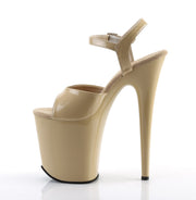FLAMINGO-809 Cream Patent/Cream Platform Sandal Pleaser US Size (Women's): 5